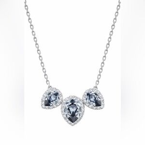 Swarovski Christie Necklace With Grey Crystals, Authentic, Like New
